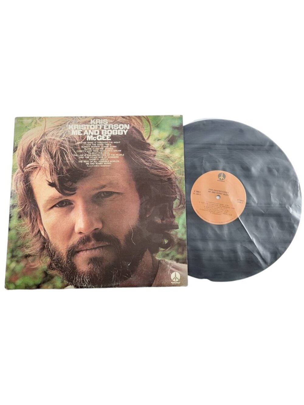 Kris Kristofferson Me and Bobby McGee Vinyl LP Monument Z 30817
